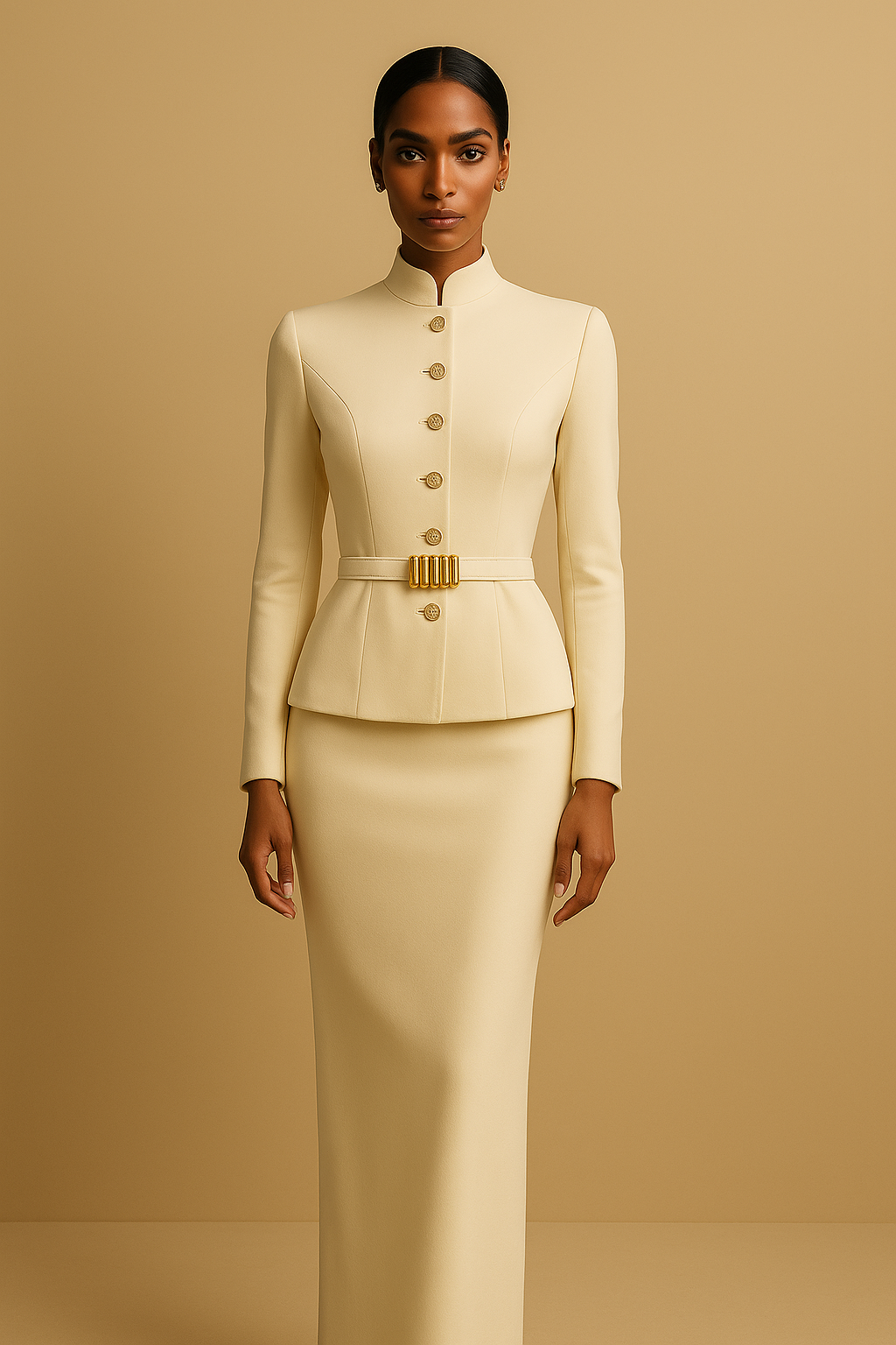 Ohr– Cream Wool Skirt Suit