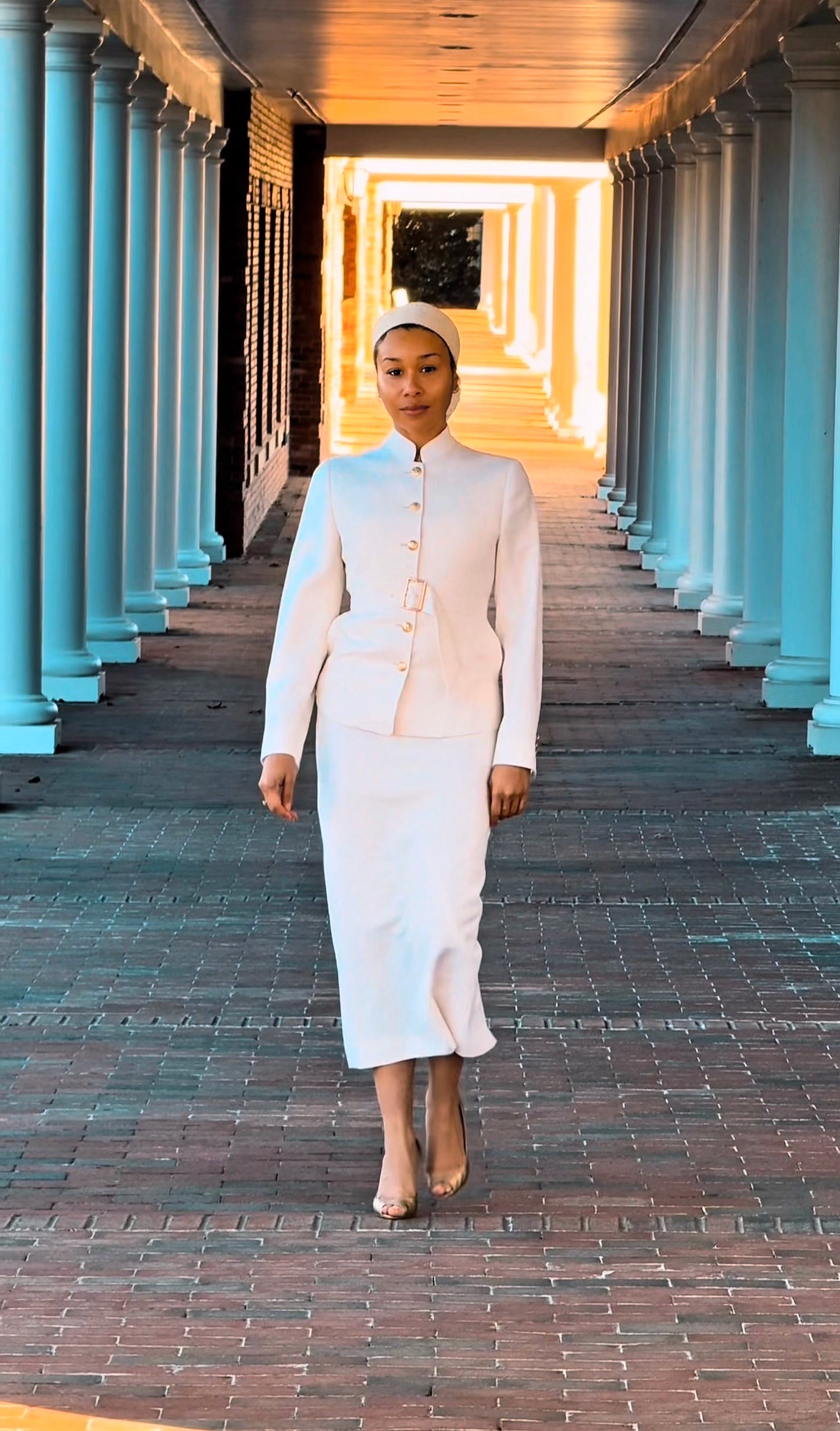 Ohr– Cream Wool Skirt Suit